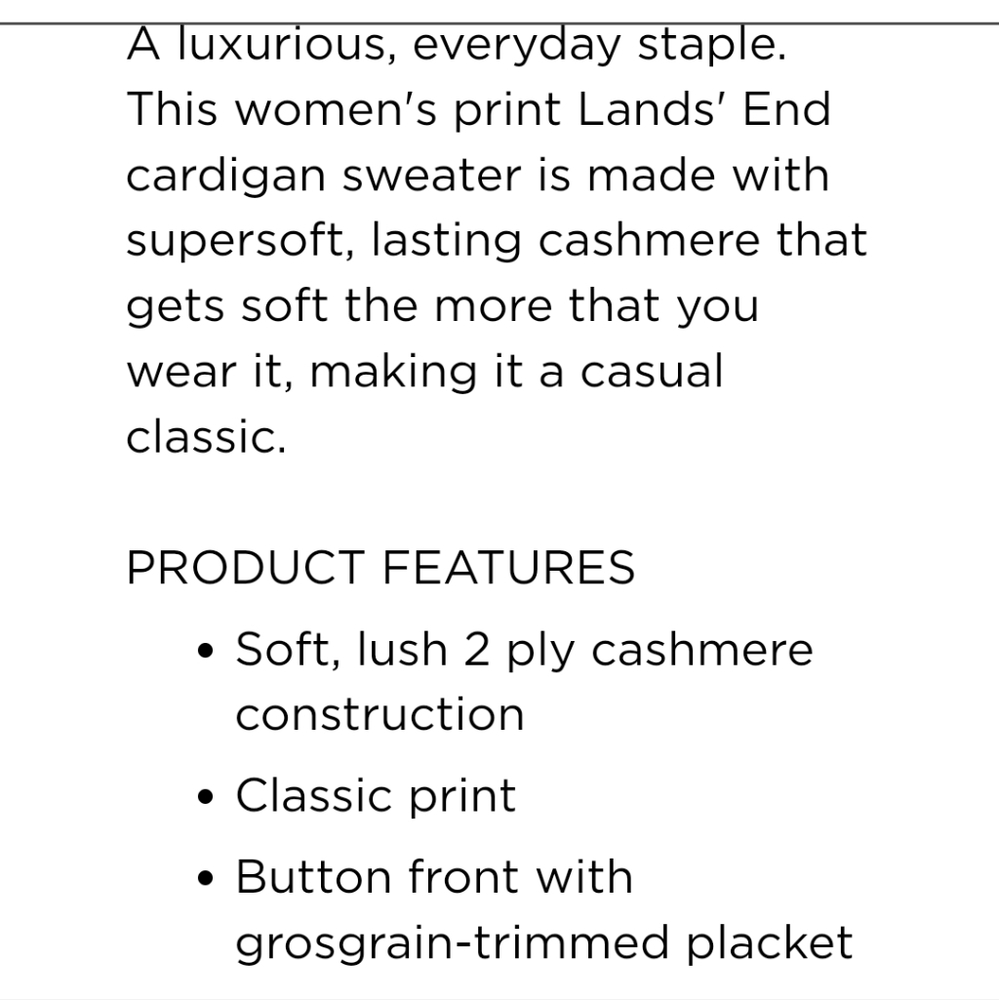 100%cashmere Lands end cardigan sweater - Picture 2 of 9